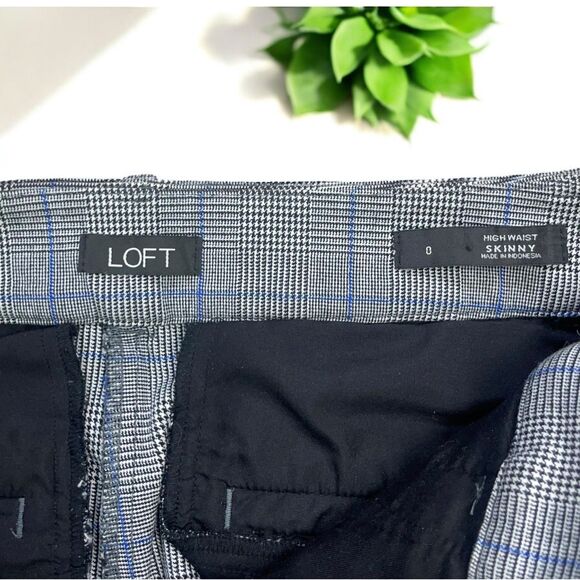LOFT High Waist Skinny Pants in Glen Plaid - Picture 10 of 11